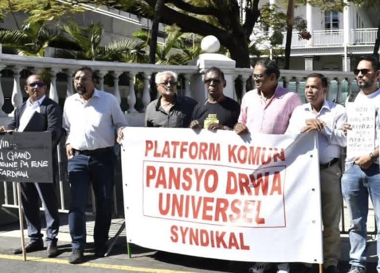 La Platform Komin Syndikal dit non à la réforme des pensions