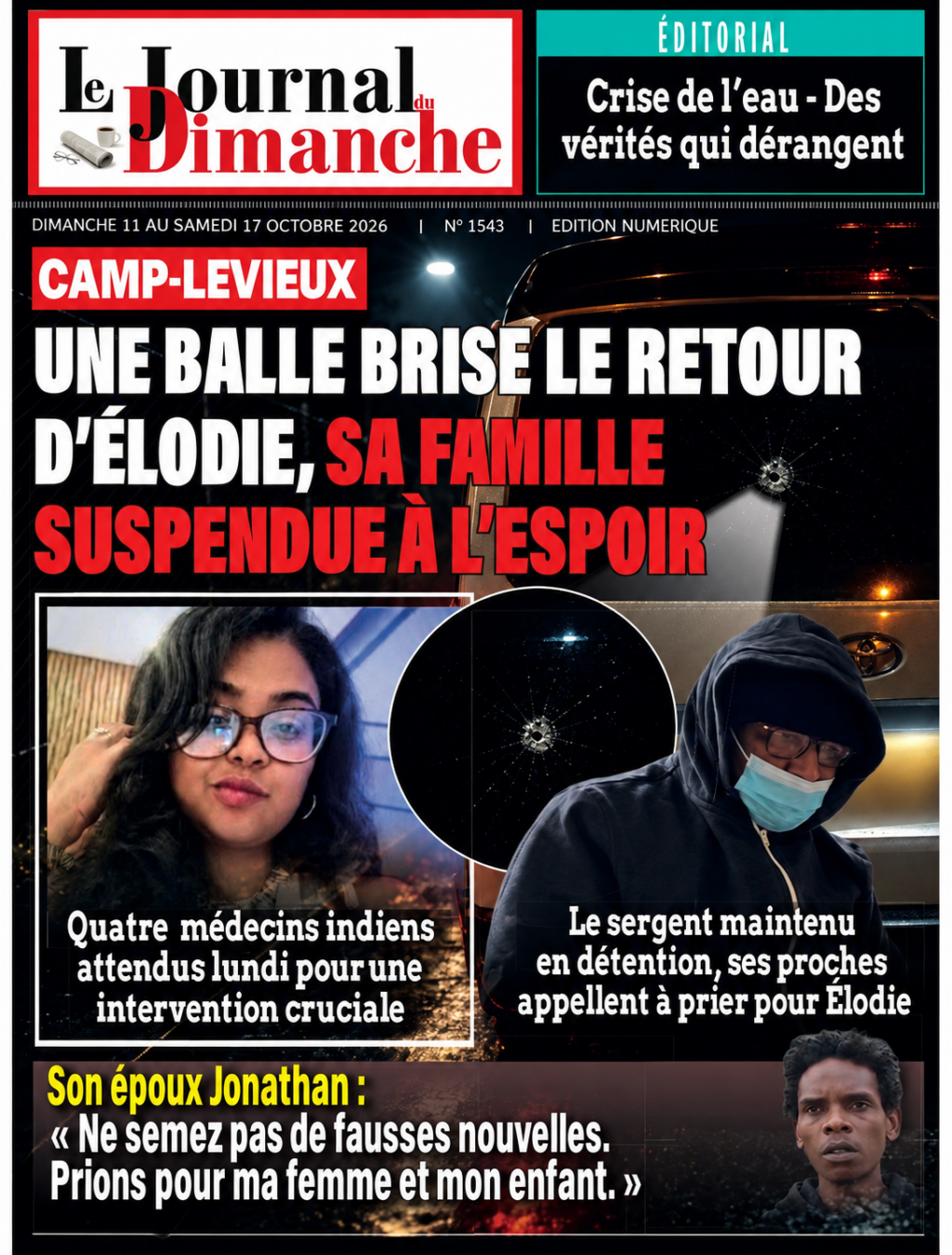 Camp-Levieux : une balle brise le retour d’Élodie, sa famille suspendue à l’espoir
